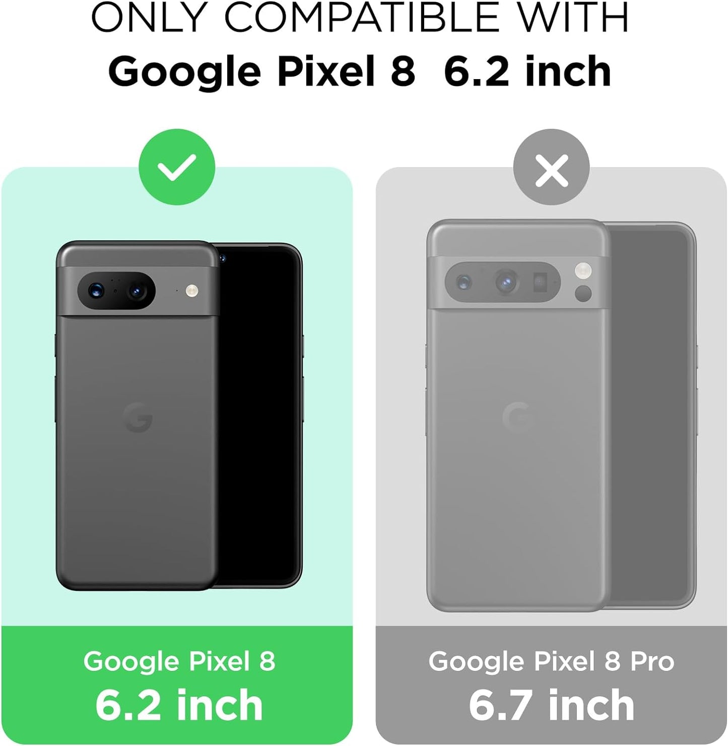 COFFKER Compatible with Pixel 8 Case, Liquid Silicone Case, Full Body Shockproof Protective Cover,【Soft Microfiber Lining】 Slim Thin Phone Case for Google Pixel 8 6.2 Inch, Chocolate Brown  COFFKER   