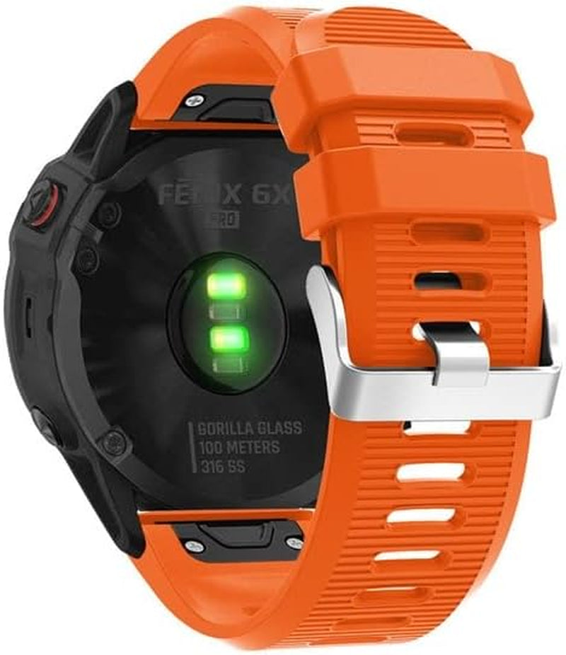 KOSSMA 26Mm Width Outdoor Sport Silicone Replacement Watch Strap for Garmin Fenix 5X plus 6X Pro 3 HR Band Wristband Watchband Bracelet  KOSSMA K 26mm For Tactix Delta 