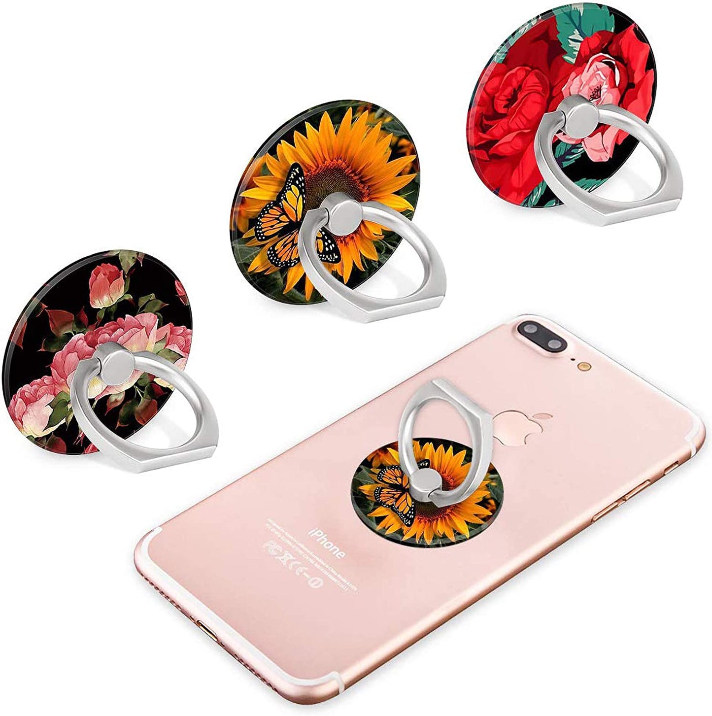 BF2JK Three Pack Cell Phone Ring Holder, 360°Rotation Finger Ring Stand Grip for Smartphones,Tablets,Pads (Mandala Flower)  BF2Jk P15  