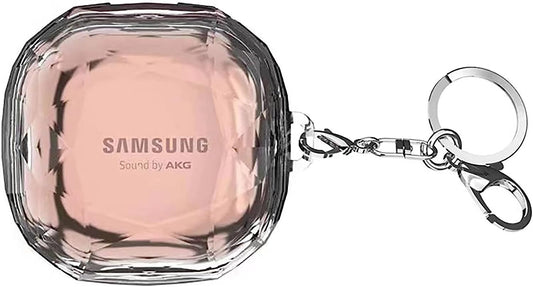 HIDAHE Samsung Galaxy Buds Live 2020 Case, Galaxy Buds Live Pro Skin 2021, Galaxy Buds Live Case, Cute Hard PC Shockproof Case Protective Cover with Keychain, Clear  HIDAHE   