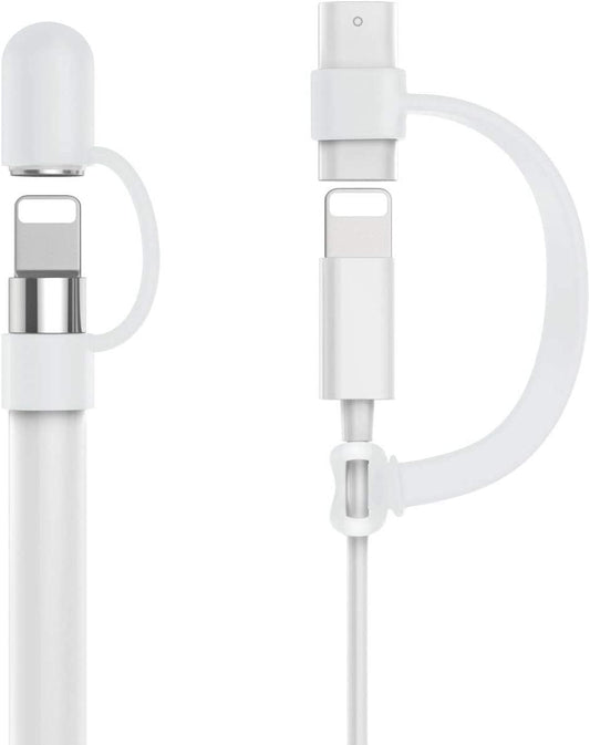 Moko Pencil Cap Holder Fit Apple Pencil 1St Generation, USB Cable Tether and Pencil Cap, Fit New Ipad 10Th Generation 2022, Ipad 9Th/8Th/7Th/6Th Gen, Ipad Mini 5,White  MoKo   