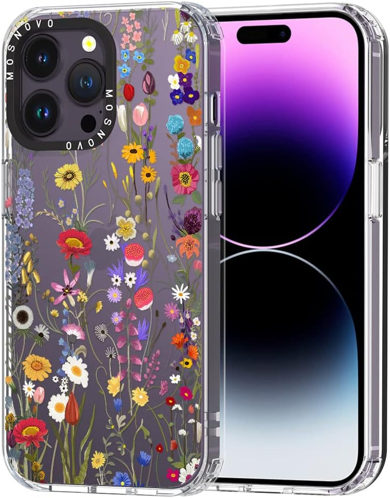 MOSNOVO Compatible with Iphone 14 Pro Max Case, [Buffertech 6.6 Ft Drop Impact] [Anti Peel off Tech] Clear TPU Bumper Women Girl Phone Case Cover with Cute Cherry Designed for Iphone 14 Pro Max 6.7"  MOSNOVO   