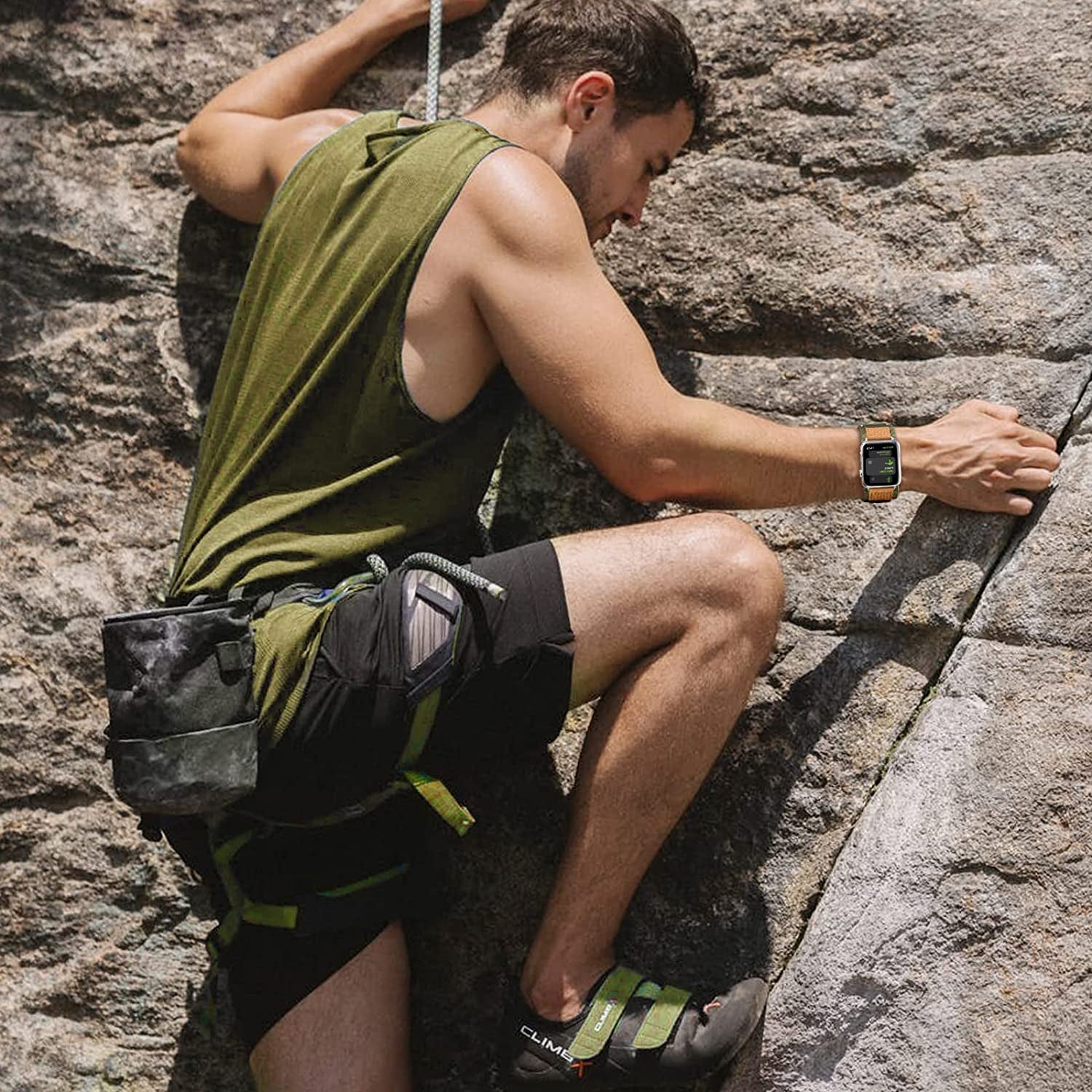 SUNFWR Compatible with Apple Watch Band 42Mm 44Mm 45Mm 49Mm 38Mm 40Mm 41Mm, Rugged Replacement Velcro Strap with Three Buckle Loop Design Tough Nylon Band for Iwatch Ultra Series 8/7/6/5/4/3/2/1/SE  SUNFWR   