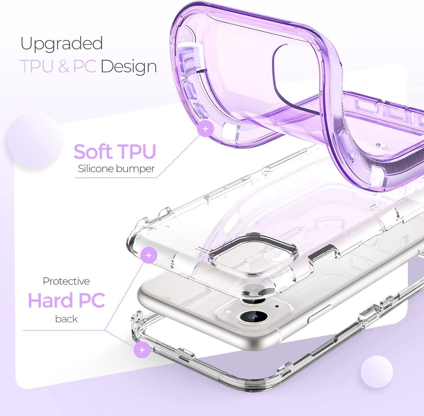 Oribox Case Compatible with Iphone 13, Heavy Duty Shockproof Anti-Fall Clear Case  ORIbox   