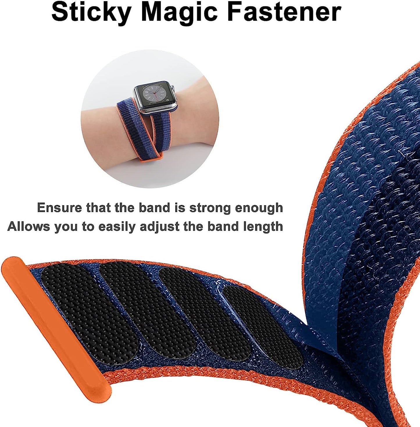 For Apple Watch Band 49Mm 45Mm 41Mm 44Mm 40Mm 42Mm 38Mm, Double Tour Nylon Sport Loop Strap Women Men Hook and Loop Fastener Bracelet for Iwatch Series Ultra 8 7 SE 6 5 4 3 2 1  SOLOLUP   