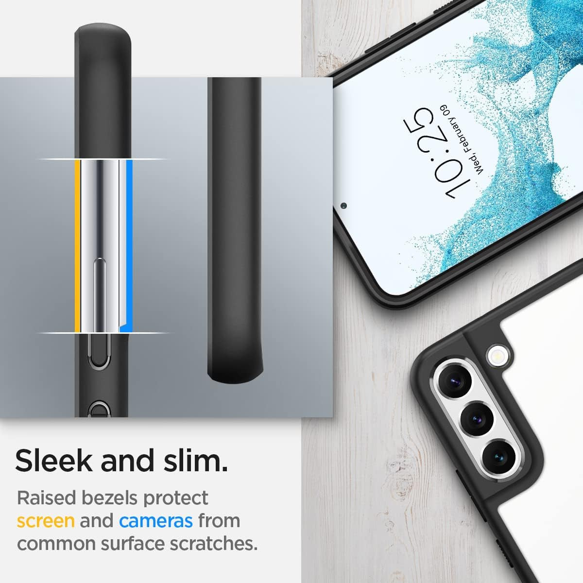 Spigen Ultra Hybrid Designed for Galaxy S22 Case (2022) - Matte Black  Spigen   