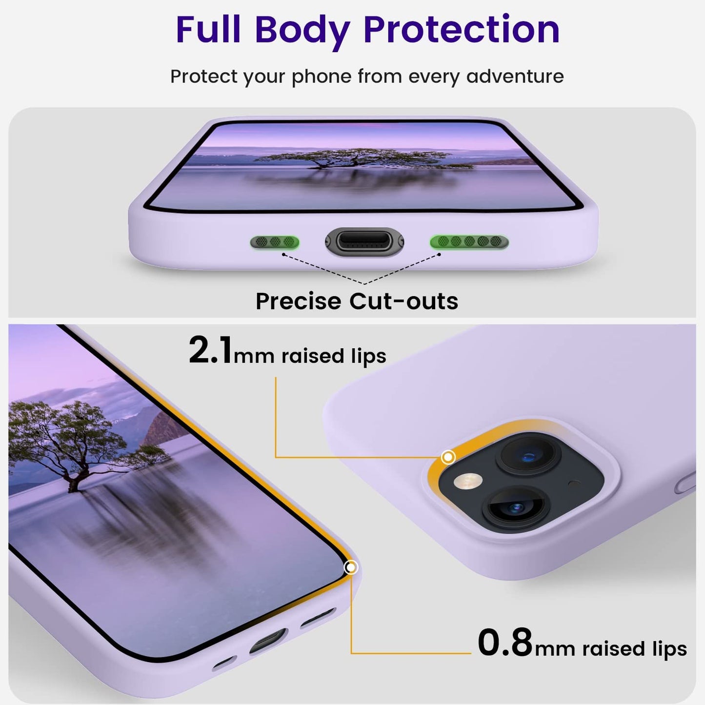 OTOFLY Designed for Iphone 14 Case, Silicone Shockproof Slim Thin Phone Case for Iphone 14 6.1 Inch (Cloud Mauve)  OTOFLY Direct   