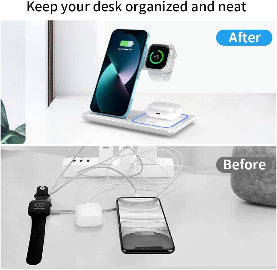 Wireless Charger,Anylincon 3 in 1 Charger Station for Apple Iphone/Iwatch/Airpods,Iphone 14,13,12,11 (Pro, Pro Max)/Xs/Xr/Xs/X/8(Plus),Iwatch 7/6/Se/5/4/3/2,Airpods 3/2/Pro  XuHui   