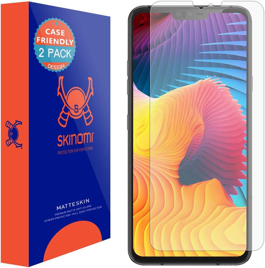Skinomi Matte Screen Protector Compatible with LG V40 Thinq (2-Pack)(Case Compatible) Anti-Glare Matte Skin TPU Anti-Bubble Film  Skinomi   