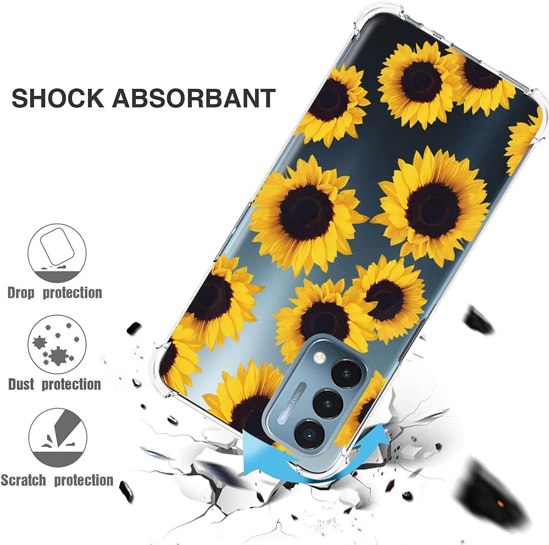 Zoeirc Case for Oneplus Nord N200 5G Case, Oneplus N200 5G Clear Case for Girls Women, Soft TPU Shockproof Protective Transparent Case Cover for Oneplus Nord N200 5G (Sunflower)  Zoeirc   