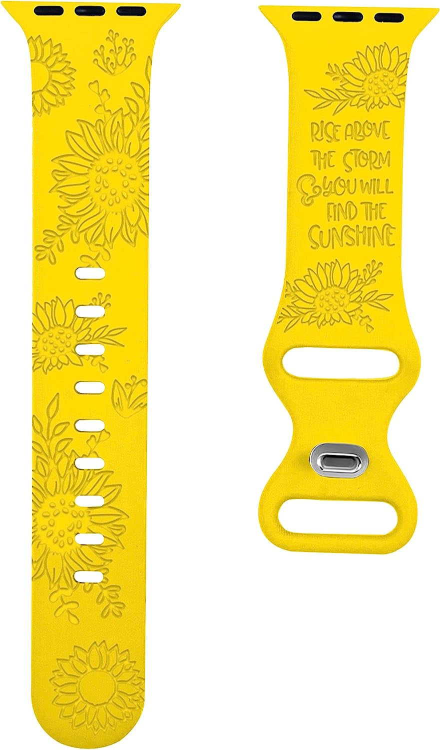 Compatible with Apple Watch Bands 38Mm 40Mm 41Mm 42Mm 44Mm 45Mm,Unique Flower Engraved Watch Band for Iwatch Series 7 6 5 4 3 2 1 SE Women Men  HZDK   