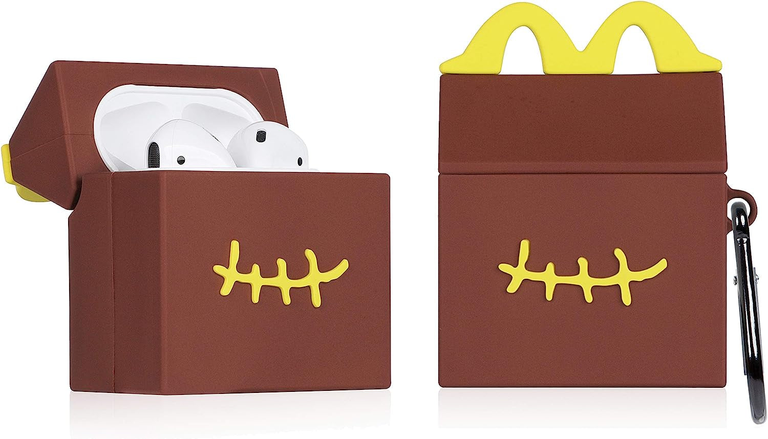 Oqplog for Airpod 2/1 Case Food Design Cover for Airpods Silicone Cases Air Pods Cute Funny Cartoon 3D Kawaii Fun Soft Designer Unique Fashion Cool Pretty for Girls Boys Teen Girly (Smart Popcorn)  guangjianheni Brown M  