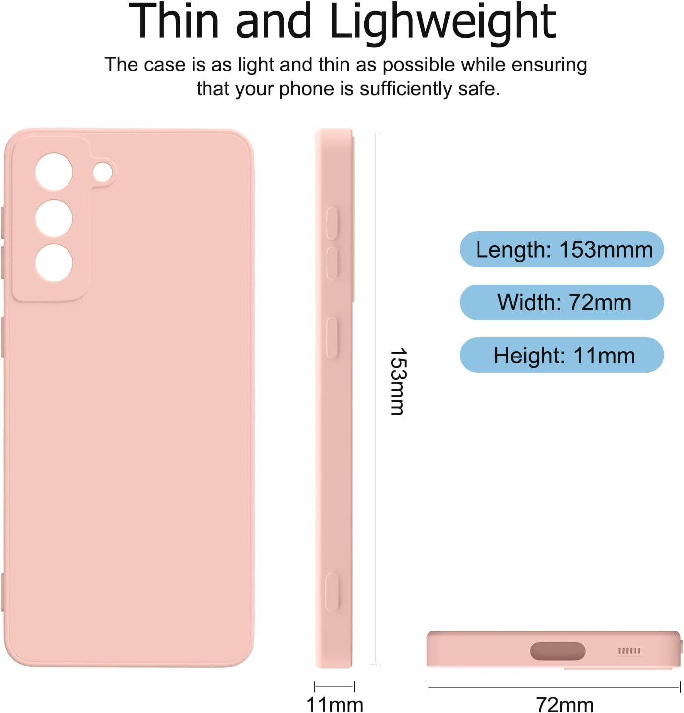 Vanjua [2 Pack] Cases for Samsung Galaxy S21 Case, Slim Full-Body Stylish Silicone Protective Cover for Galaxy S21 5G 6.2 Inch Phone Case (Pink+Violet)  Vanjua   