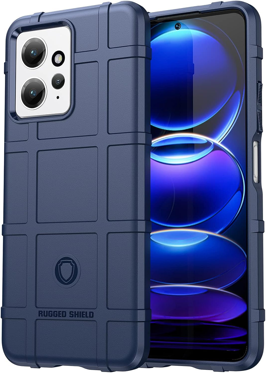 Ysnzaq Military Grade Durable Rugged Case for Xiaomi Redmi Note 12 4G (Not 5G), Ultra Slim Soft TPU Shockproof Protective Phone Cover for Xiaomi Redmi Note 12 4G HD Black  Ysnzaq Blue  