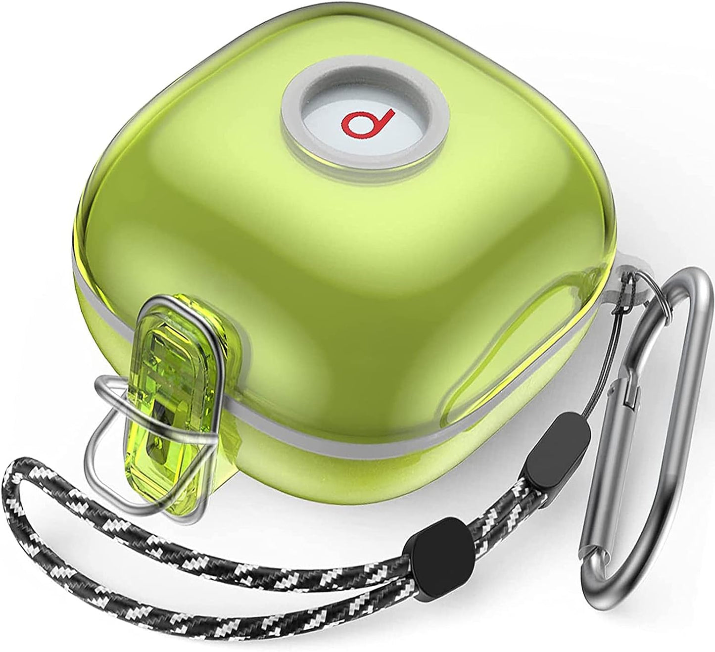 NINKI Compatible Beats Fit Pro Case Silicone Clear Purple,Cute Heavy Duty Soft Silicone TPU Full Protective Case for Beats Fit Pro Case with Lanyard,Beats Pro Fit Case Cover with Keychain for Women  NINKI Clear-Yellow normal 