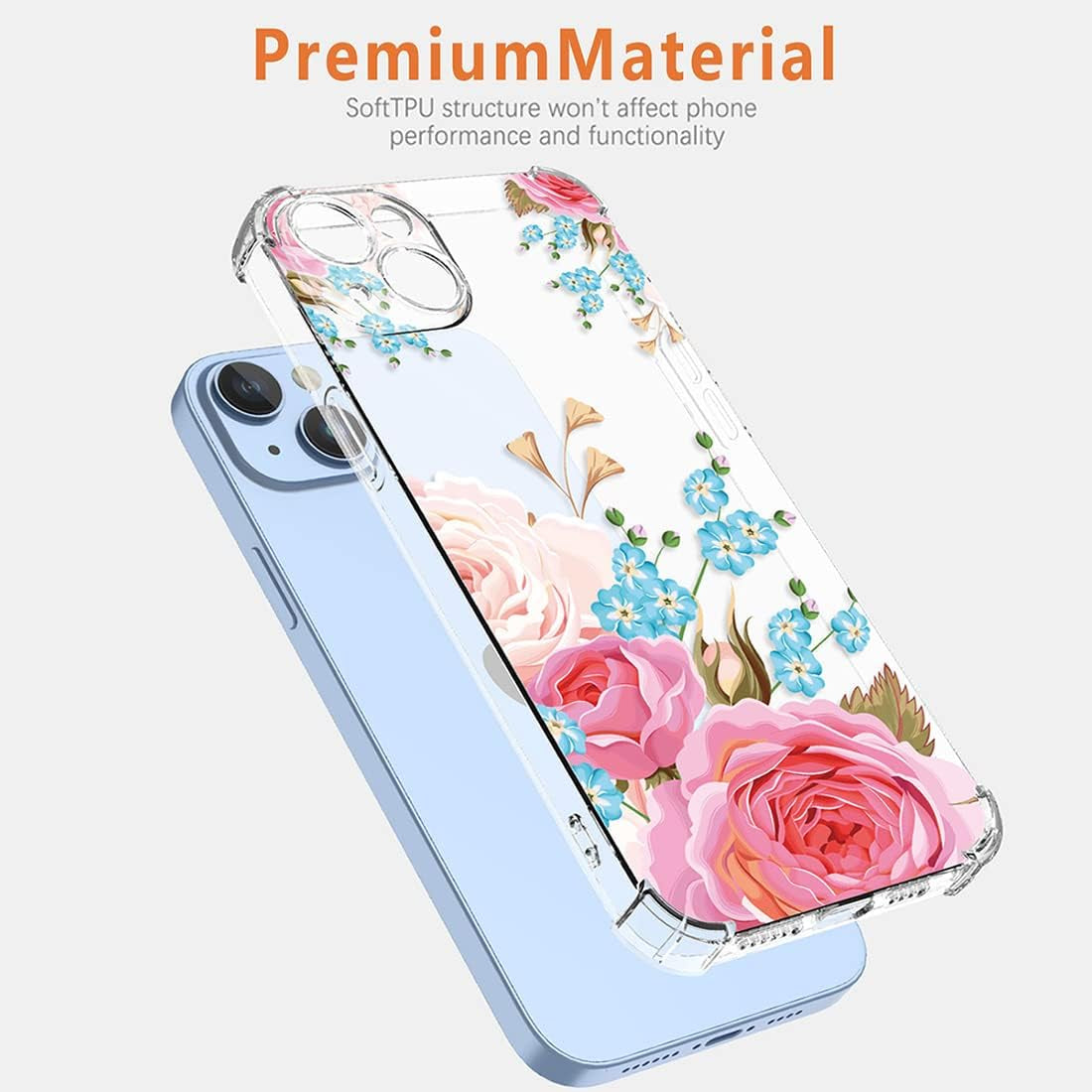 KOARWVC Case for Oneplus Nord N200 Case, Oneplus N200 DE2117 Case Clear with Design Soft TPU Shock Absorption Slim Floral Pattern Protective Back Cover Cases for Oneplus Nord N200 (Rose Flower)  KOARWVC   