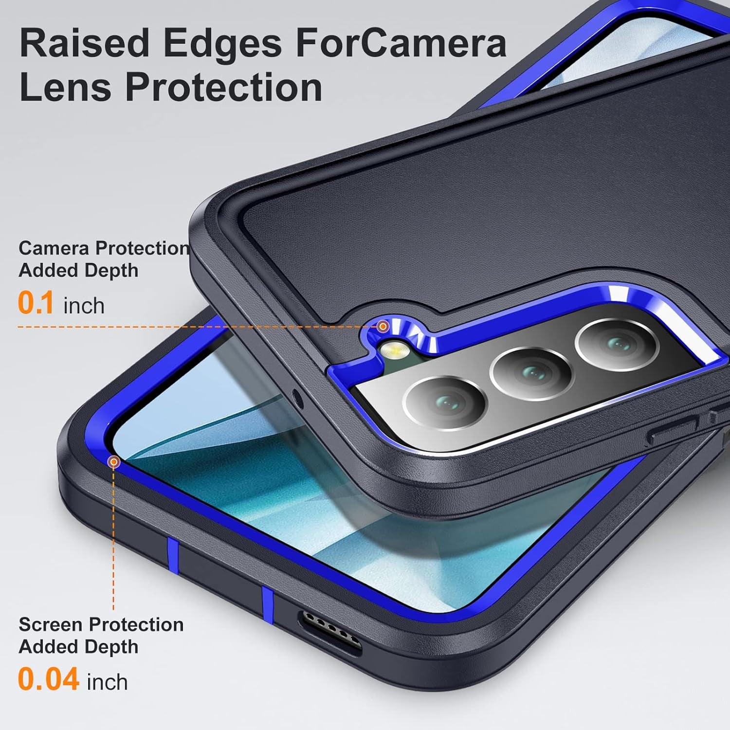 Idweel Galaxy S22 Case with Build-In Kickstand, Heavy Duty Protection Shockproof Anti-Scratch Rugged Protective Durable Case Hard Cover for Samsung Galaxcy S22 6.1 Inch,Navy Blue  IDweel   