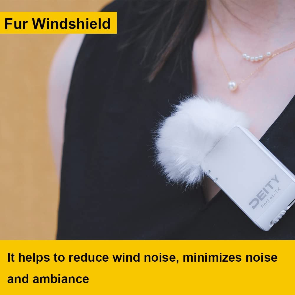 Deity Pocket Wireless Microphones 2.4Ghz Pocket Wireless System Lavalier Microphone with OLED Display for Vlog Video Interview Youtube Facebook Live DSLR Camera Smartphone Tablet (White)  Deity   