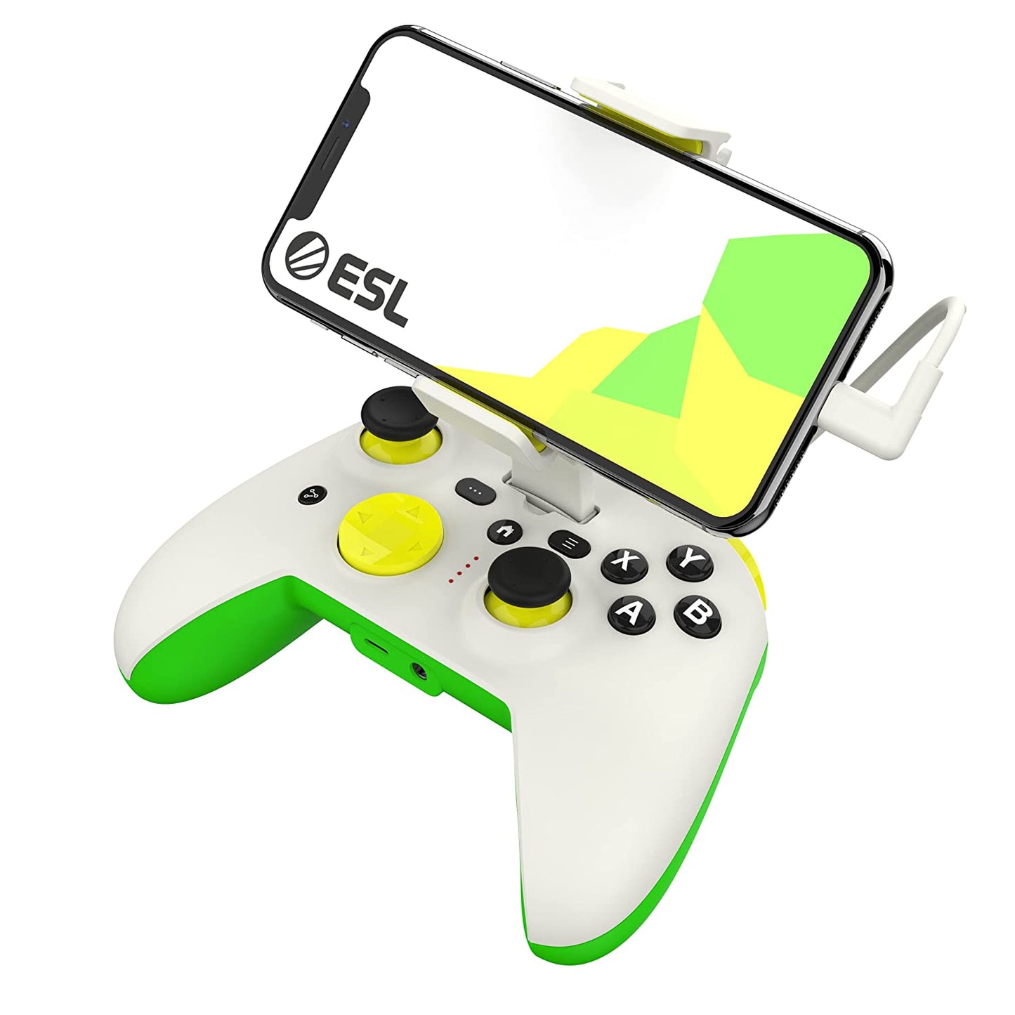 Riotpwr ESL Gaming Controller for Android – Wired Android Gamepad with Triggers, Power Pass through Charging, D-Pad & Headphone Socket - Handheld Game Console Accessory with Zerog Mobile Device Holder  Rotor Riot iOS  