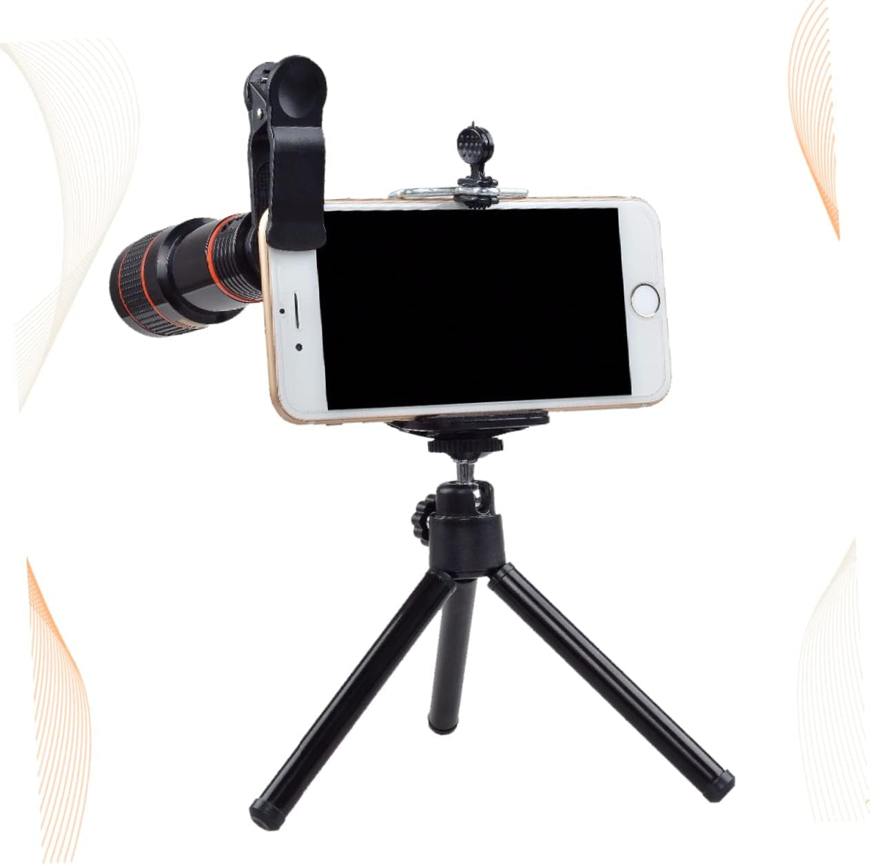 Generic 1 Set Cell Phone Camera Lens Smartphone Camera Lens Phone Camera Lens 12X Telephoto Lens Telephoto Lens with Tripod Optical Cell Phone Lens 12X Telephoto Lens Telescope Telephone  Generic   