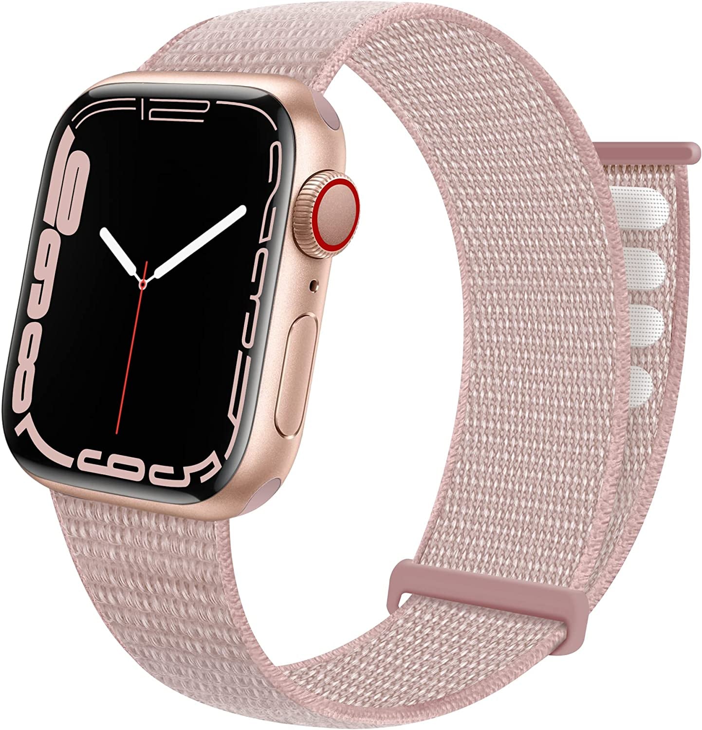 GZ GZHISY Sport Loop Nylon Band Compatible with Apple Watch Band 38Mm 40Mm 41Mm 42Mm 44Mm 45Mm 49Mm Ultra Iwatch Series 8 7 6 SE 5 4 3 2 1 Strap, Fit for Iphone Watch Band Women Men Stretchy Elastic Braided Weave Replacement Wristband Breathable  GZ GZHISY Rose Pink 42mm/44mm/45mm/49mm 