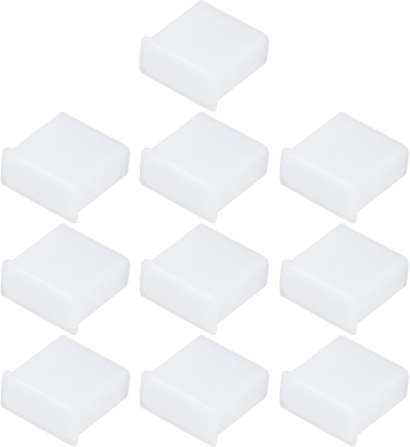 Antrader 10Pcs Plastic USB Type a Male Anti-Dust Stopper Plug Cover Protector Cap, Black  Guangzhou Openfind Electronic Commerce CO., LTD White  