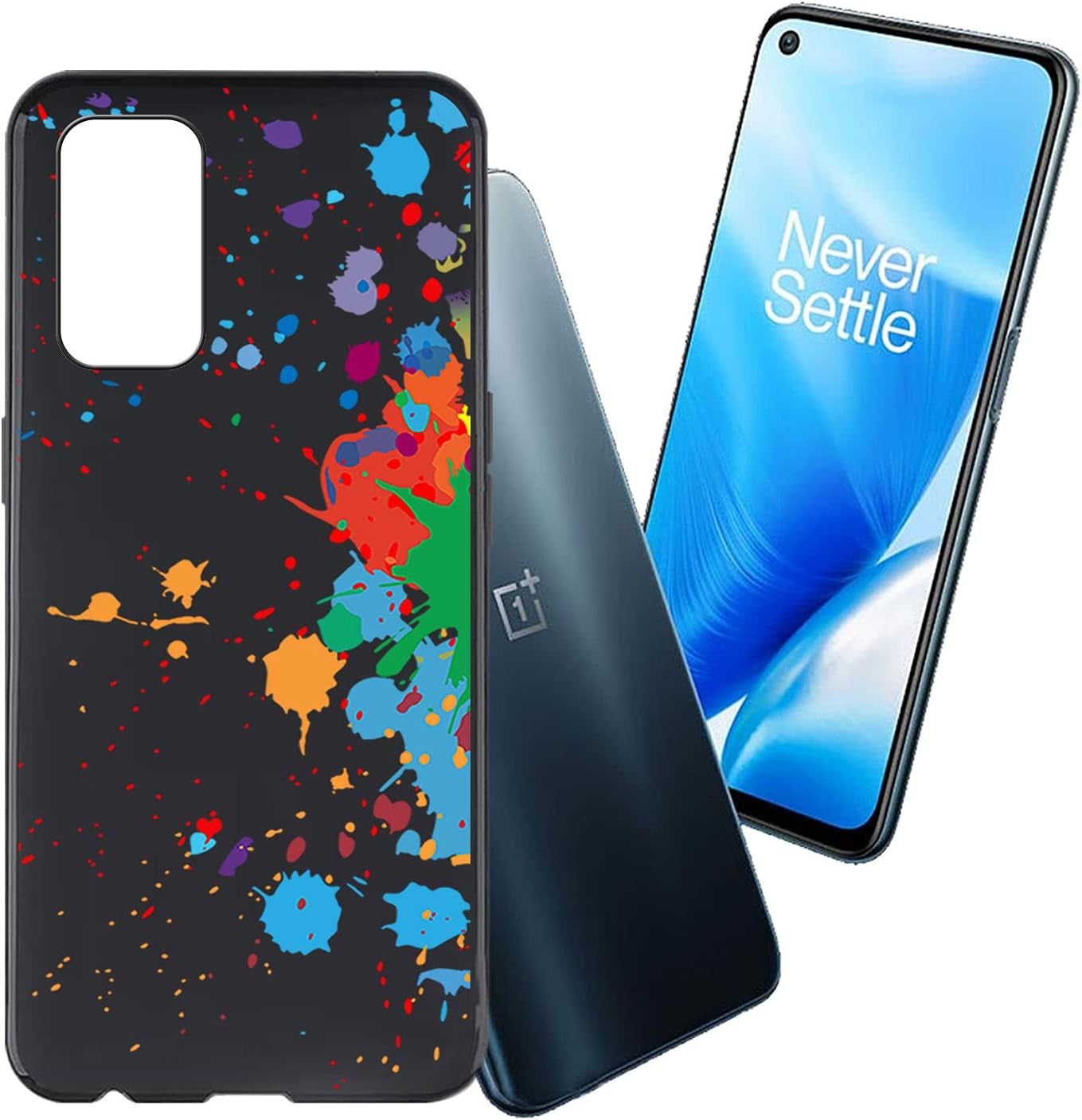 AQGG for Oneplus Nord N200 5G [6.49"] Case, Soft Silicone Bumper Shell Black Flexible Rubber Phone Protective Cases TPU Cover for Oneplus Nord N200 5G -Fresh Flowers  AQGG Wma13  