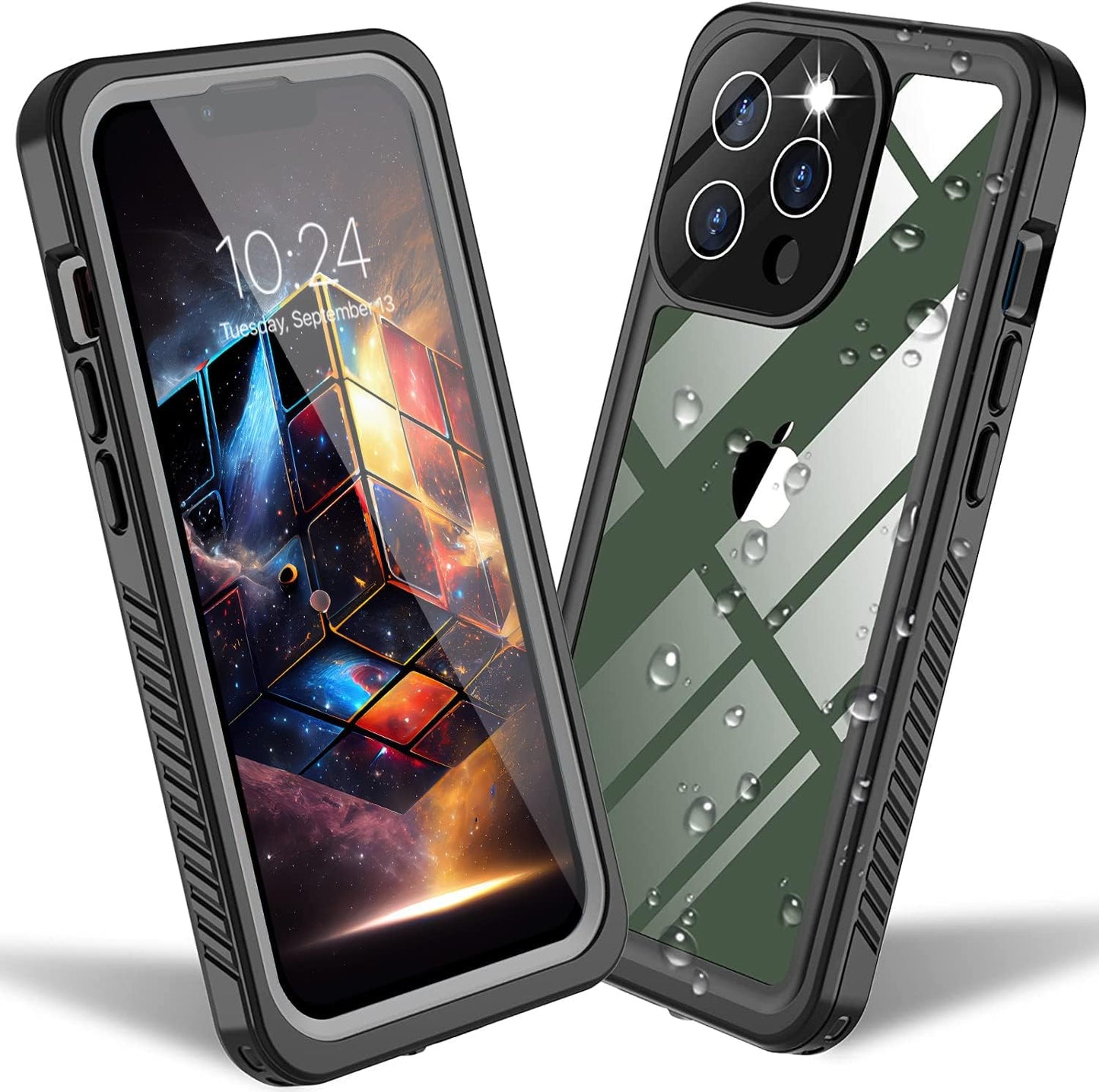 AMILIFECASES Clear Iphone 14 plus Case,With Screen Protector,Waterproof Iphone 14 plus Protective Case for Men Women,Apple Iphone 14 plus Phone Case Heavy Duty Shock Proof  AMILIFECASES Black/Clear-7 Iphone 13 Pro 