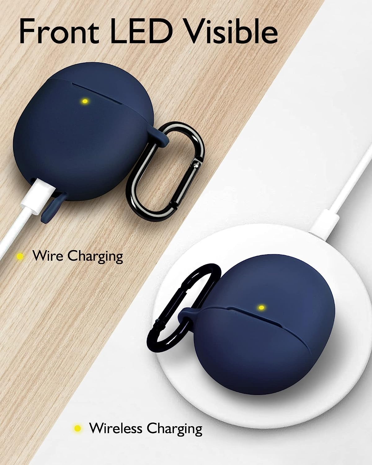 AHBTEYM for Google Pixel Buds Pro Case,Anti-Lost Strap,Silicone Cover with Keychain,Sports Lanyard for Women Men Girl Boy for Google Pixel Buds Pro 2022 (Lemongrass Case+Lemongrass Strap)  AHBTEYM   