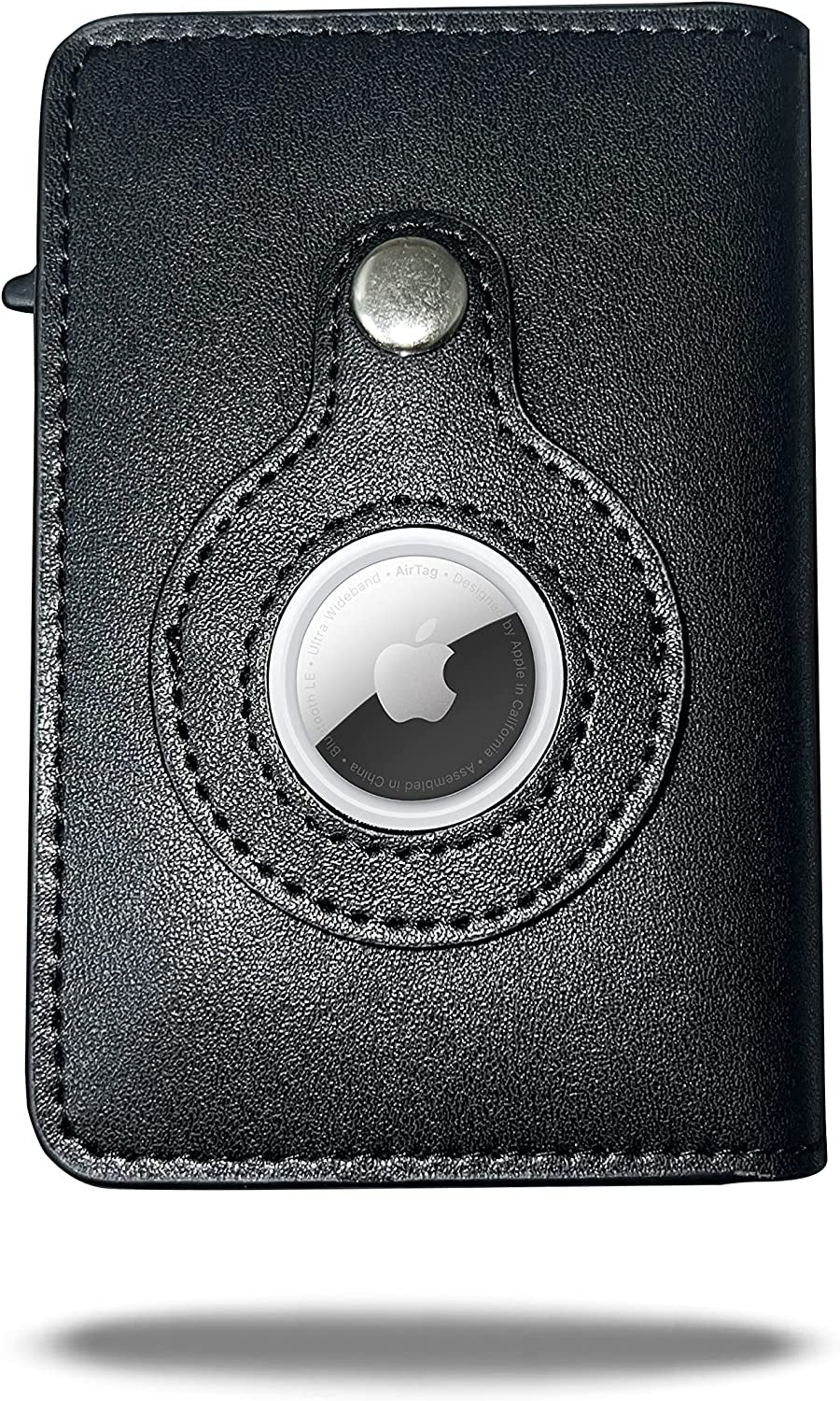 Leather Airtag Wallet RFID Blocking (Trifold, Bifold, and Money Clip Wallets, Black Genuine Leather)  Guangzhou Dolly Import & Export Co., Ltd.   