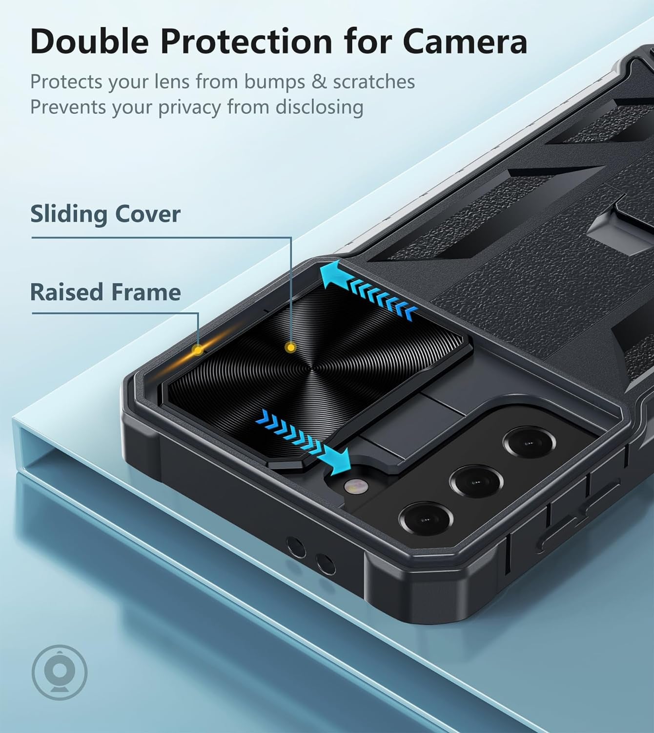 FNTCASE for Samsung Galaxy S21 Case: Heavy Duty Shockproof Phone Cover with Kickstand | Durable Protective Shockproof Cases Rugged Military Grade Drop Proof Protection 6.2" Matte Shell Black  FNTCASE   