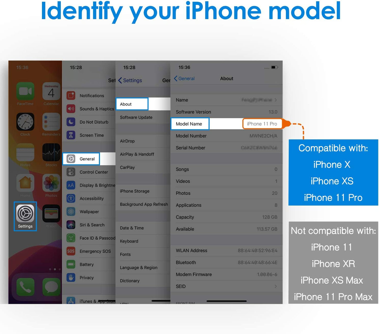 Jetech Screen Protector for Iphone 11 Pro, Iphone Xs and Iphone X 5.8-Inch, Tempered Glass Film, 2-Pack  JETech   
