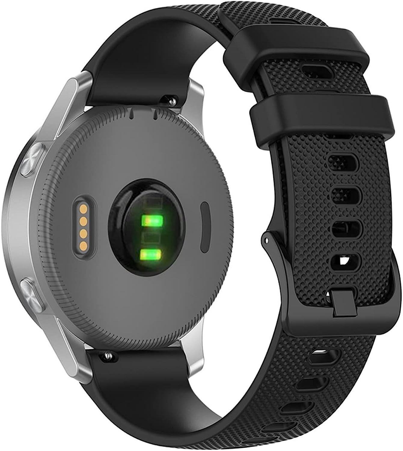 MURVE 18 20 22Mm Watch Band for Garmin Venu Vivoactive 3 Vivomove HR Silicone Wristband Strap Vivoactive4 4S Forerunner 245 645  MURVE Black 20mm Universal 