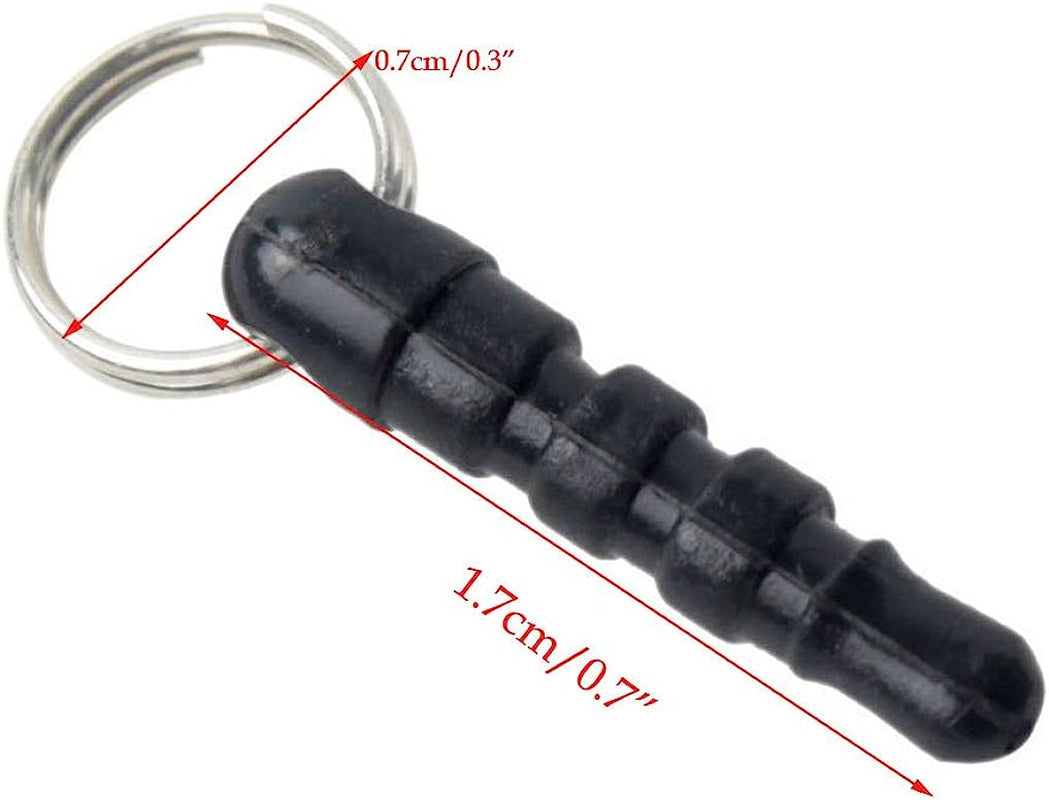 Yueton Pack of 50 DIY Smartphone / Cell Phone Charm Universal 3.5Mm anti Dust Earphone Jack Plug Dust Proof Headphone Plug with Hole and Ring for Iphone/Ipad/Samsung/Htc  yueton   