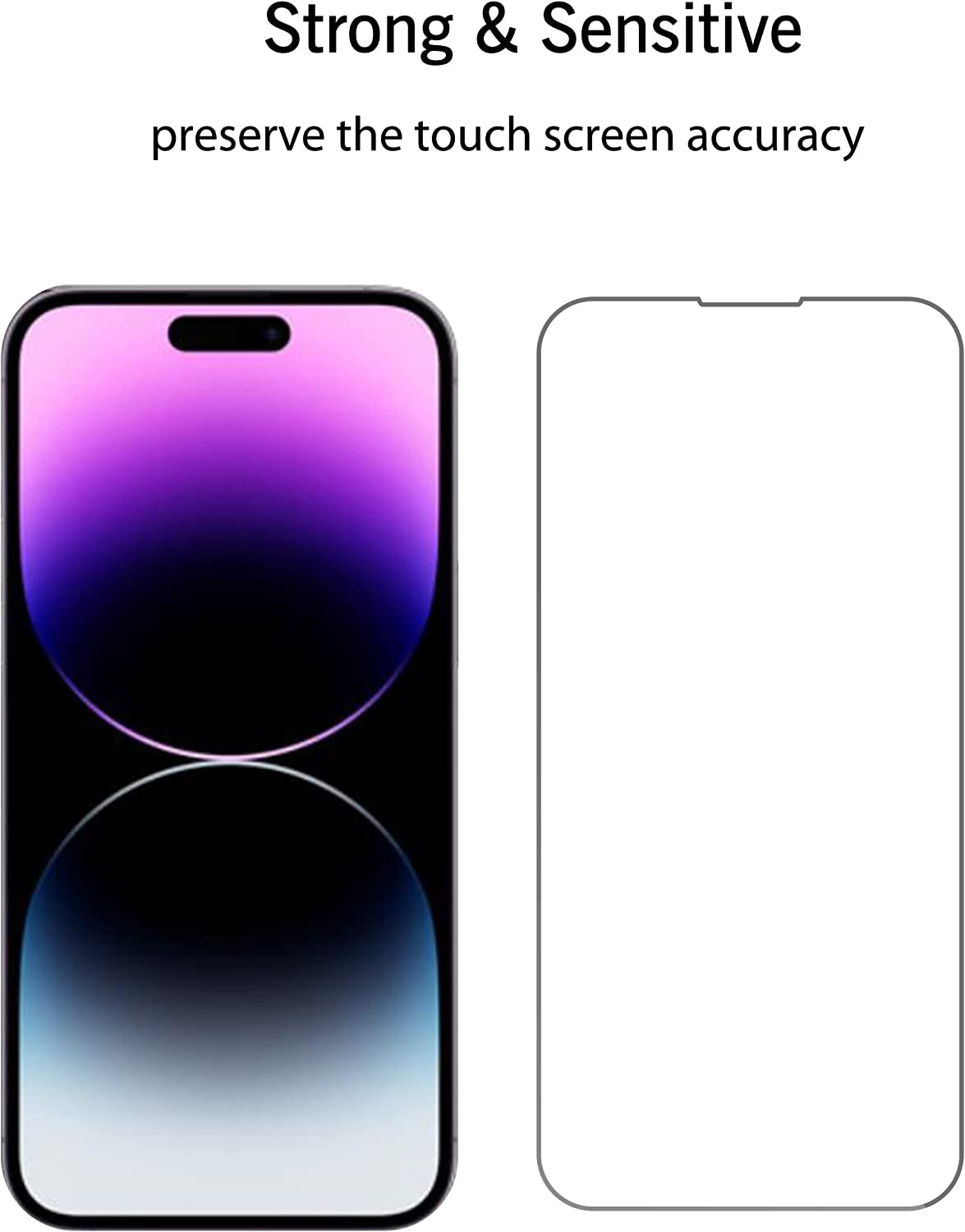 Ailun Glass Screen Protector for Iphone 14/14 Pro [6.1 Inch] Display 3 Pack Tempered Glass, Sensor Protection, Dynamic Island Compatible, Case Friendly  Ailun   