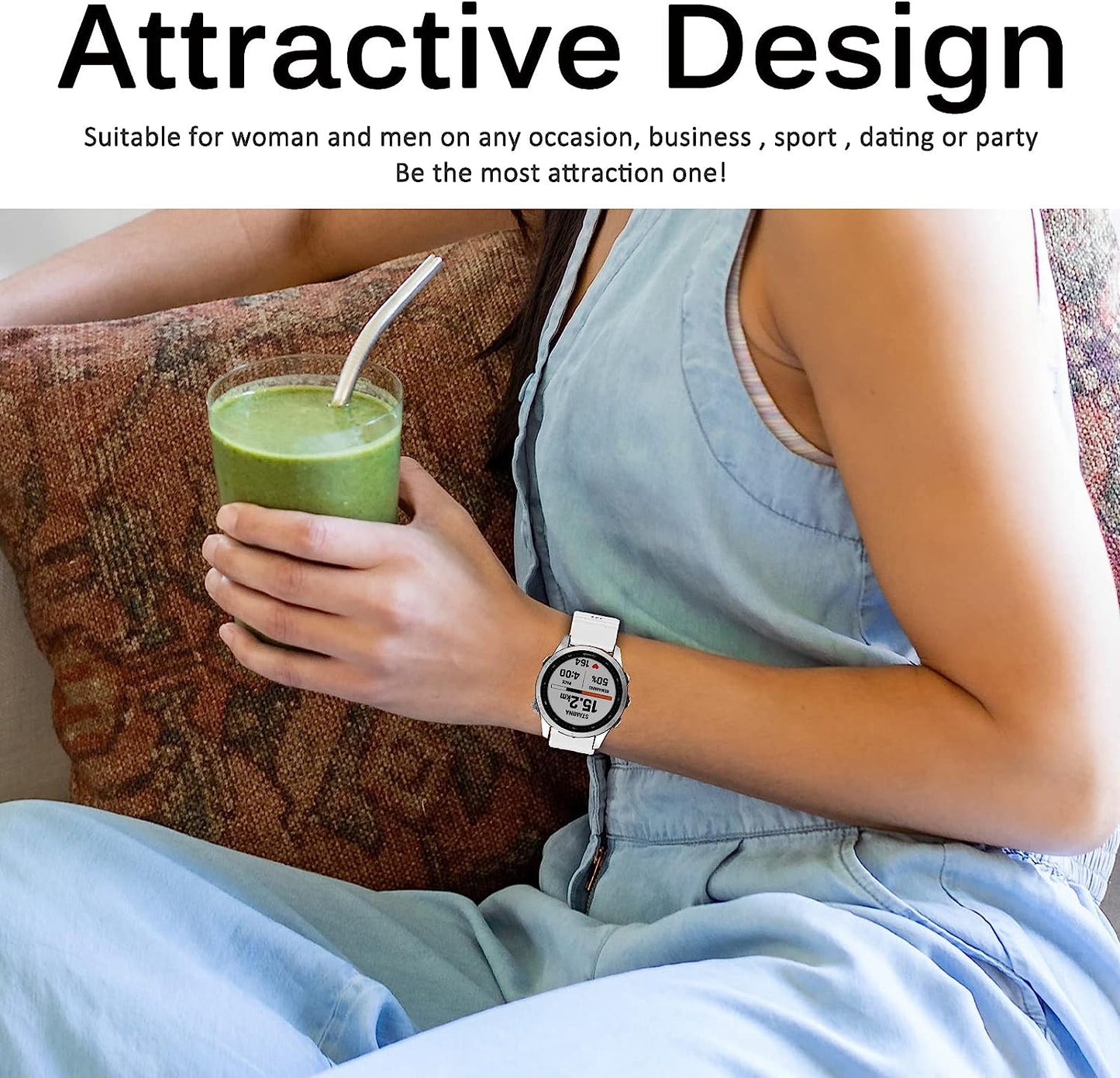 Miimall Compatible for Garmin Fenix 7X Silicone Band, Soft Sport Watch Wristband Women Man Flexible Replacement Band Strap for Garmin Fenix 26Mm 7X/7X Solar/7X Sapphire Solar/6X/5X(Black)  Miimall   