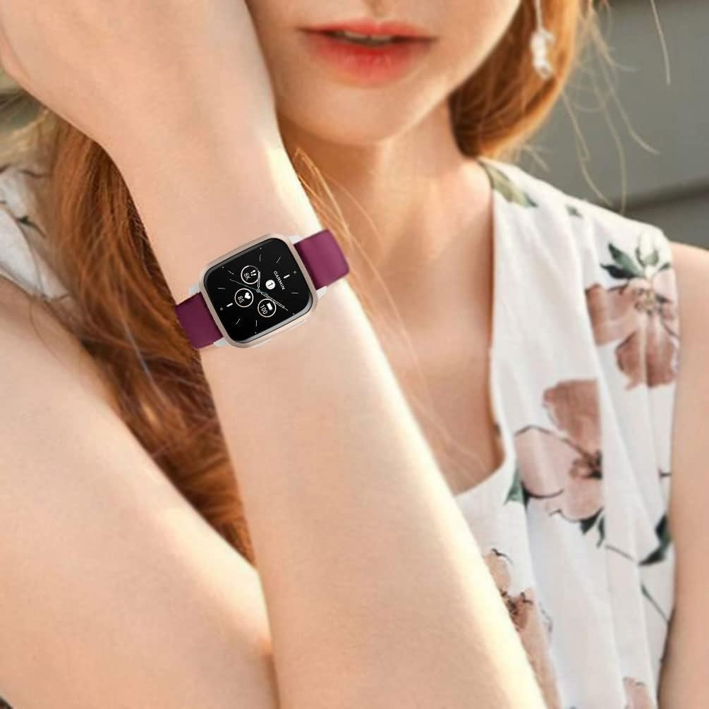 Sankel 3 Pack Band Compatible for Garmin Venu Sq 2/Venu Sq/Venu Music/Vivoactive 3/Vivomove Hr/Garmin Move Luxe/Style,Forerunner 158/245/645, 20Mm Soft Silicone Strap Wristbands  Sankel   