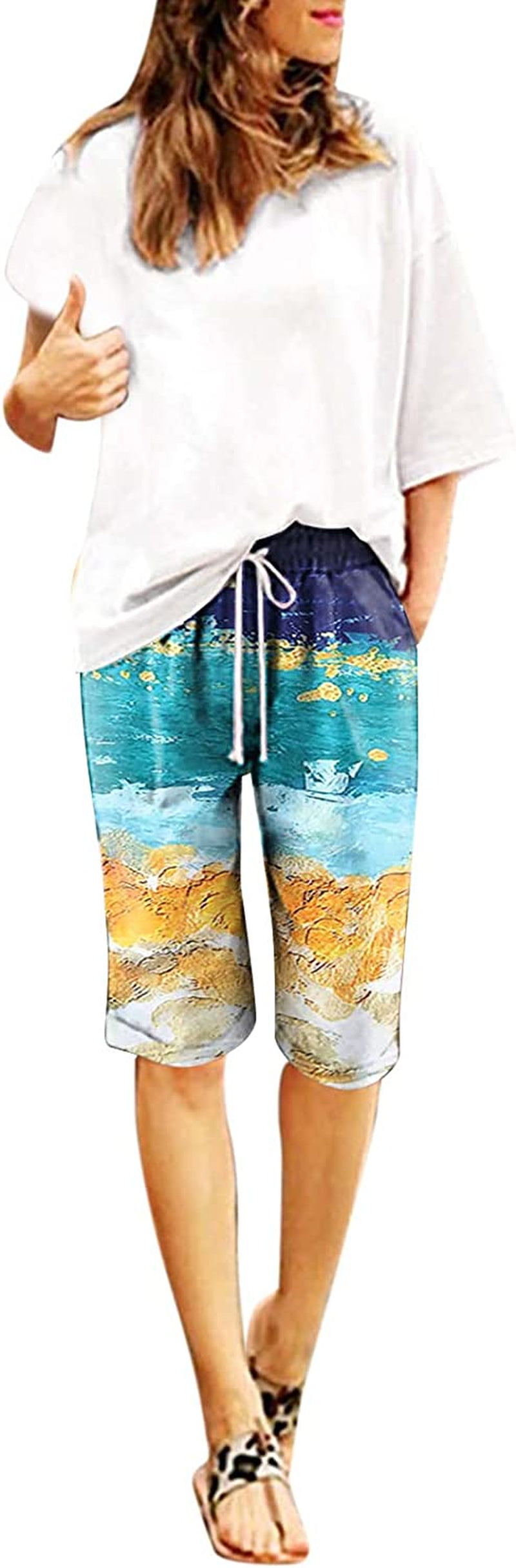 HSSDH Shorts for Women Beach, Women'S Casual Shorts Quick Dry Lightweight Summer Travel Beach Shorts for Women  HSSDH   