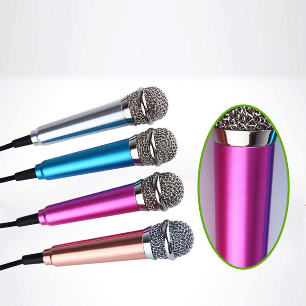Ekqw015L [Mini Singing Mic Equipment 3.5Mm Mini Condenser Microphone Phone Karaoke Mic with Stand Singing Mic Equipment Mini Handheld Microphone for Mobile Phone Laptop Notebook Silver  ekqw015l   