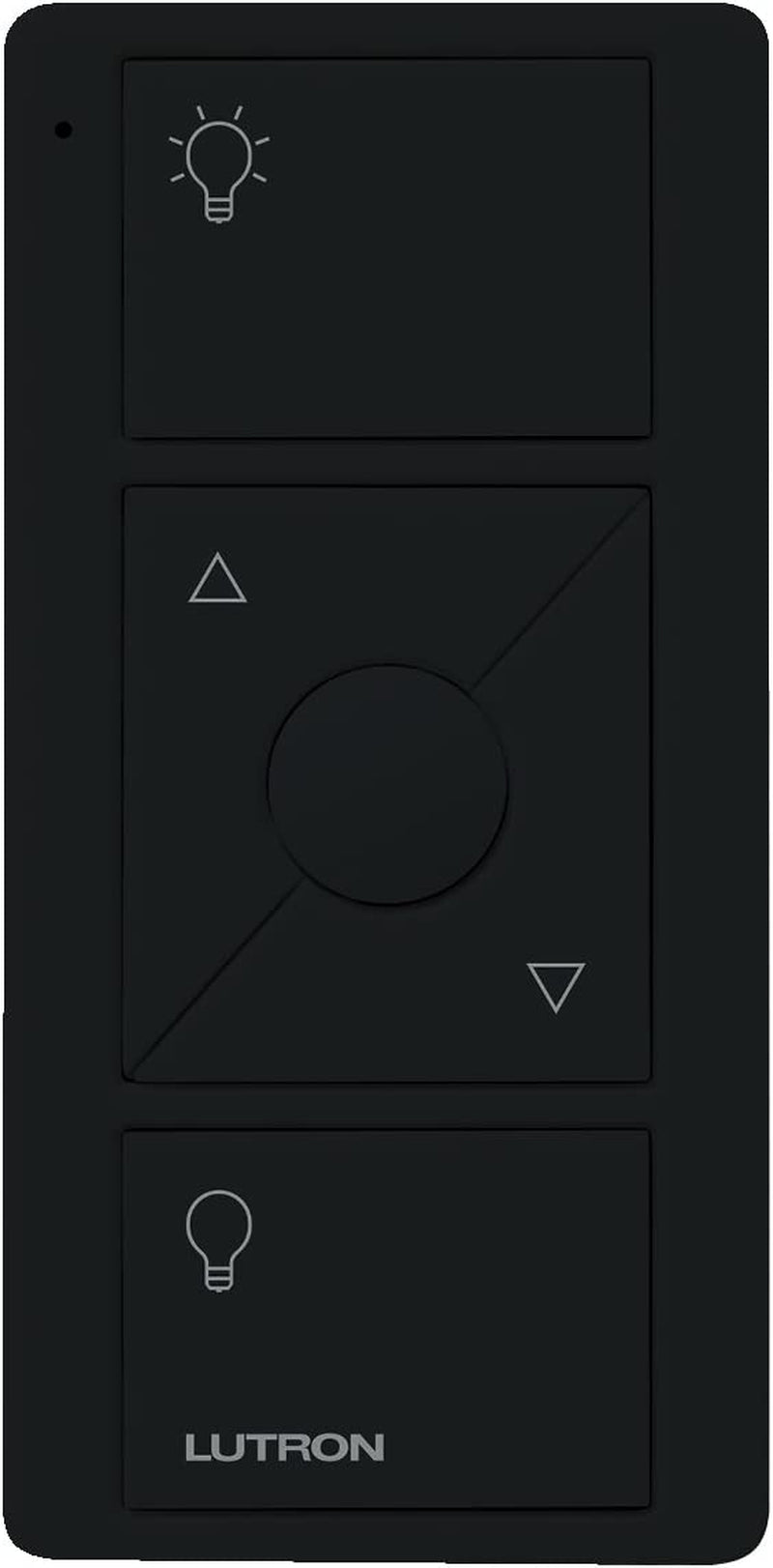 Lutron Pico Smart Remote Control for Caséta Smart Dimmer Switch | PJ2-3BRL-WH-L01R | White  Lutron Black Remote 