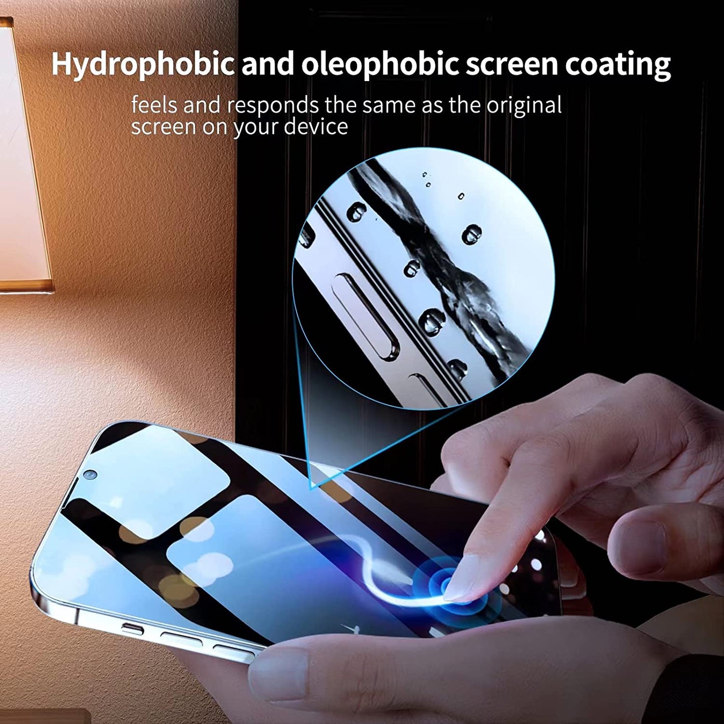 Wengtech 2 Pack Iphone 14 Privacy Screen Protector for Iphone 13/Iphone 13 Pro [6.1 Inch],Anti Spy Tempered Glass Privacy Screen 9H,Full Coverage Protection [Easy Installation Included]  WengTech   