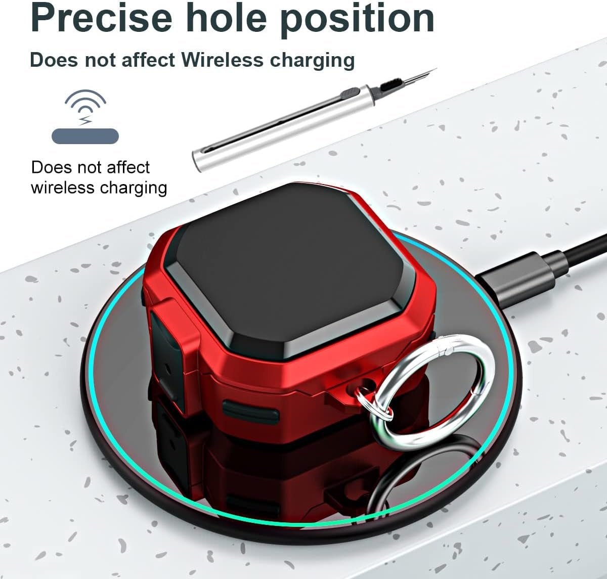 [With Lock] for Samsung Galaxy Buds2 Pro/Galaxy Buds 2/Galaxy Buds Pro/Galaxy Buds Live Case with Cleaning Pen Kit and Keychain Men Women Protective Armor Case Cover for Samsung Earbuds Case (Pink)  YQGFashbf04   