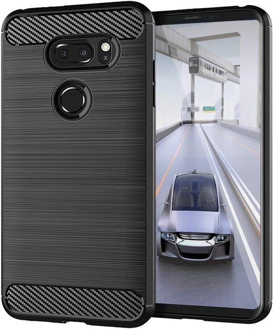 DOGN for LG V35 Case Slim Thin Silicone,Lg V30 / LG V30 Plus/Lg V30S Thinq/Lg V30S / LG V35 Thinq Case, Anti-Scratches TPU Gel Slim Fit Soft Skin Protective Cases (Brushed Black)  DOGN   