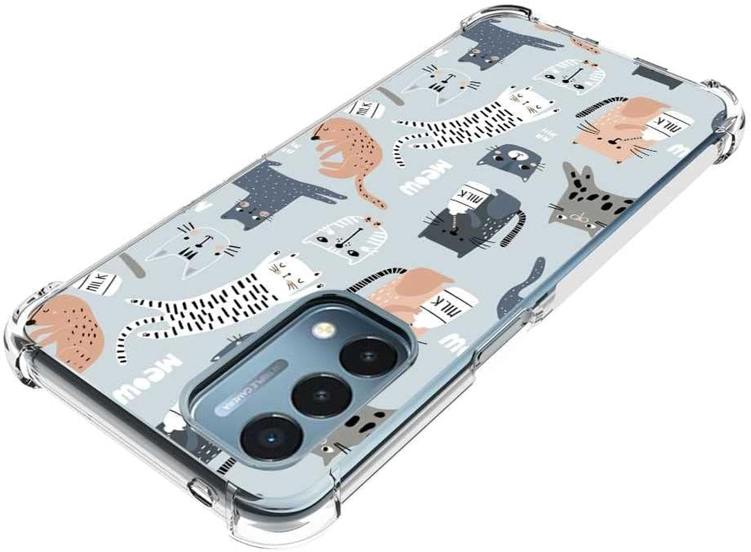 Compatible with Oneplus Nord N200 5G/Oppo A93 5G Cat Case, Cute Kitten Cat Cartoon Animal Pattern for Oneplus Case Girls Boys, Soft TPU Shock Resistant Case for Oneplus  TOSIER   
