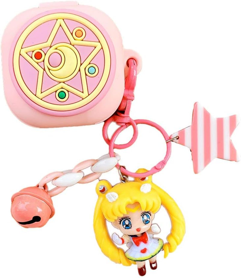 Compatible with Galaxy Buds Pro/Galaxy Buds Live Case Cover Accessory with Doll, Case Cover for Samsung Galaxy Buds Pro(2021) Earbuds Accessories  INHCH B3  