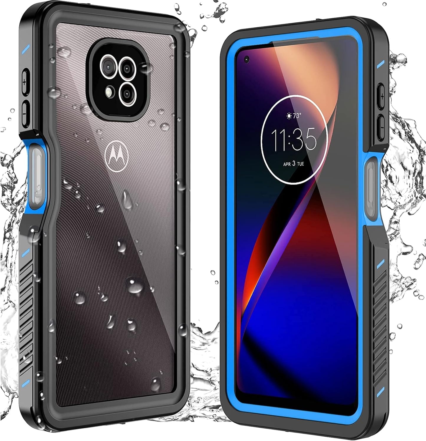 ANTSHARE for Motorola Moto G Power 2021 Case Waterproof, Built in Screen Protector 360° Full Body Heavy Duty Protective Shockproof IP68 Underwater Case for Moto G Power 2021 6.6Inch Blue  ANTSHARE   