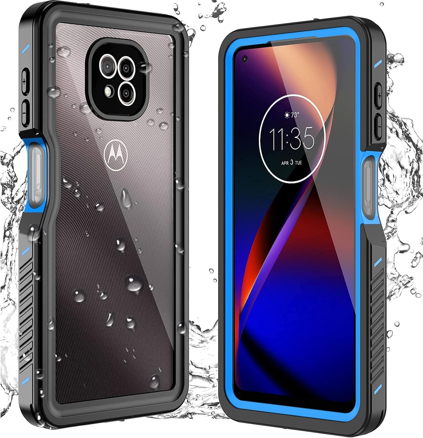 ANTSHARE for Motorola Moto G Power 2021 Case Waterproof, Built in Screen Protector 360° Full Body Heavy Duty Protective Shockproof IP68 Underwater Case for Moto G Power 2021 6.6Inch Blue  ANTSHARE   