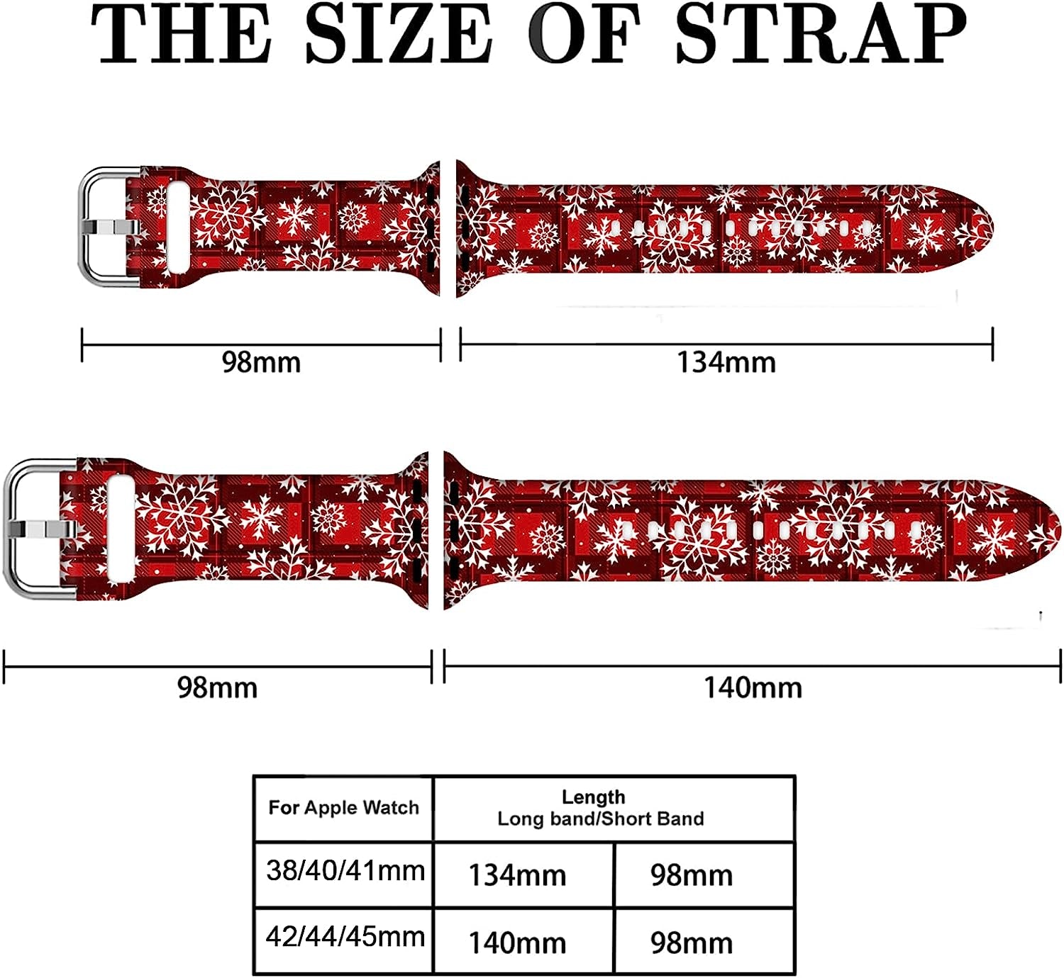 Christmas Gifts Decorations Wristband Straps for Apple Watch Band 38Mm/40Mm/41Mm/42Mm/44Mm/45Mm Soft Silicone Happy New Year Watch Band Strap for Apple Smart Watch Series 7 6 5 4 3 2 1 SE.  DGDGDG   