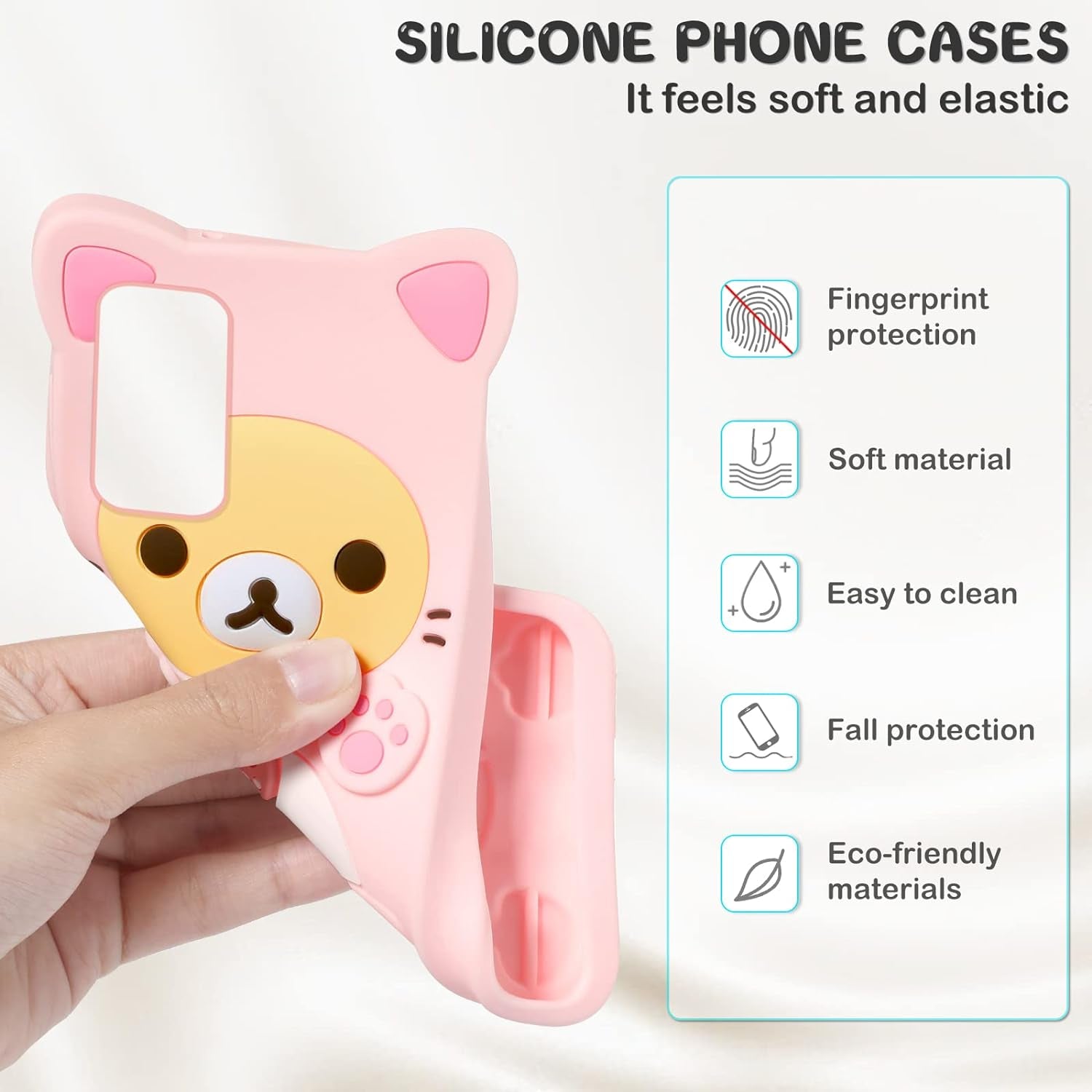 Stsnano Kawaii Phone Case for Samsung Galaxy A53 5G 6.5'' 3D Cute Cartoon Bear Phone Case Fashion Fun Cool Funny Bear Soft TPU Case for Samsung Galaxy A53 5G Silicone Cover for Women Girls Kids PK  STSNano   