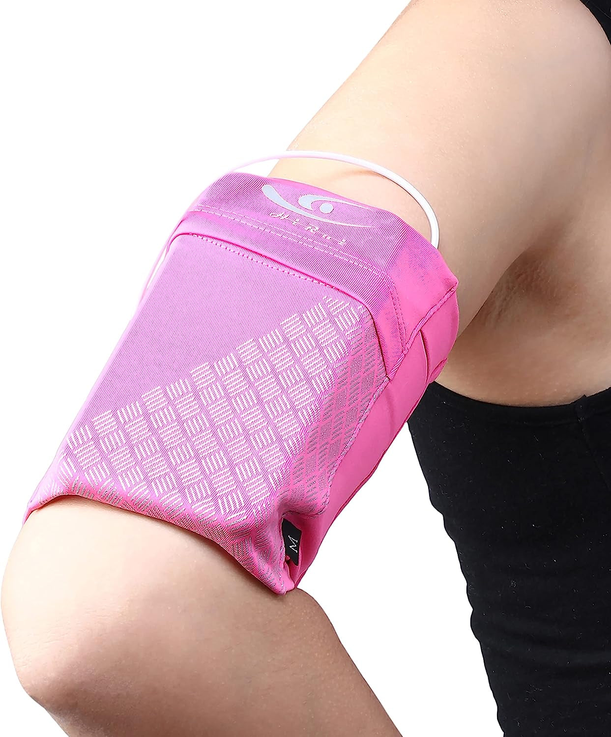 Hirui Universal Sports Armband Cell Phone Armband Sleeves Running Armband for Exercise Workout, Compatible with Iphone 14/14Plus/Pro Iphone 13/12/11 Samsung Galaxy All Phones (Medium, Pink)  HiRui Tech   